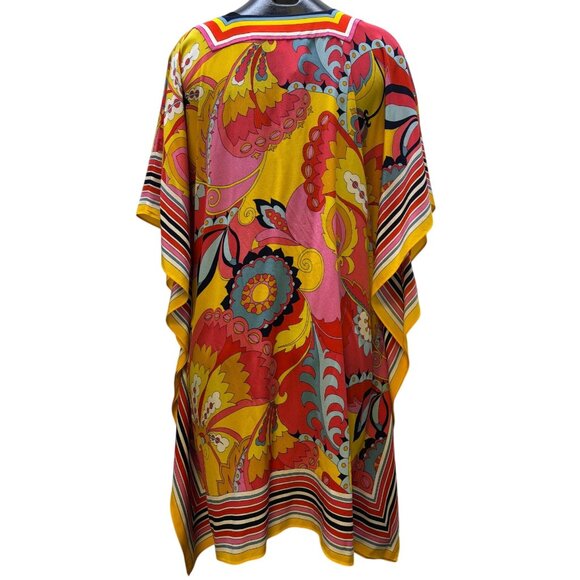 Trina Turk Silk Printed Tunic Multi-Color OS - Picture 2 of 5